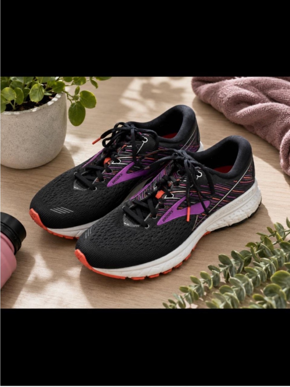 Brooks Women’s Black with Purple & Orange Running Shoes